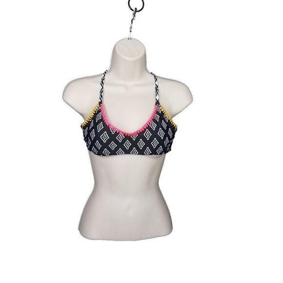 Xhilaration Small Embroidered Tassel Bikini Top Swimwear Ladies S Swimming - Picture 1 of 7
